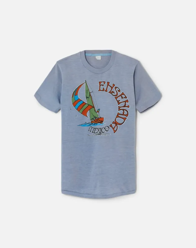 70s Ensenada Mexico Sailing Tee made by Re/Done