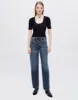 Hanes Pointelle Scoop Neck Tee - Black sold by Re/Done