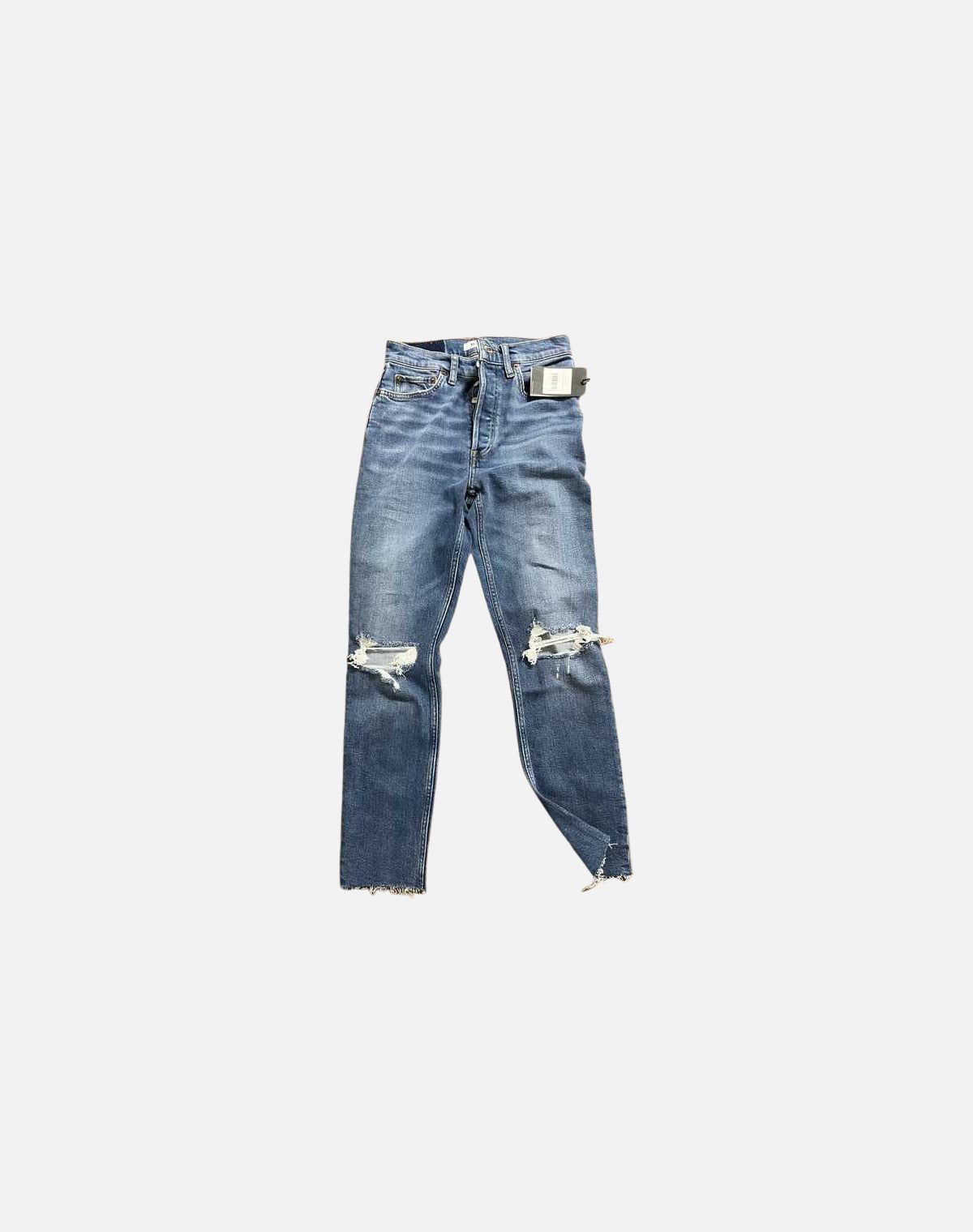 Comfort Stretch High Rise Ankle Crop - Dusk Destroy sold by Re/Done