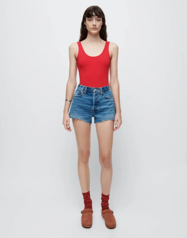 70s High Rise Short - Arroyo Blue made by Re/Done