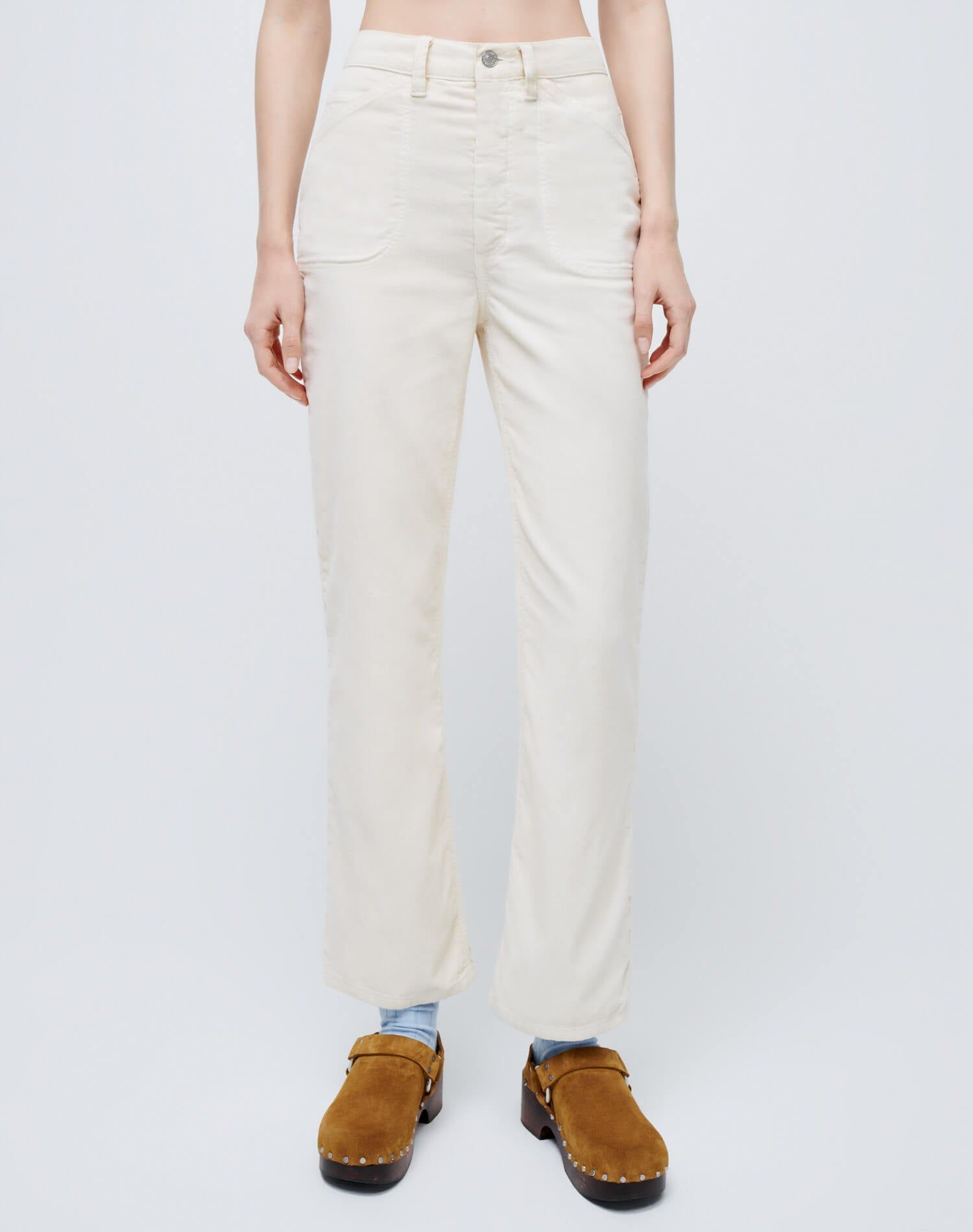 70s Corduroy Pocket Loose Flare - Vintage Ivory sold by Re/Done