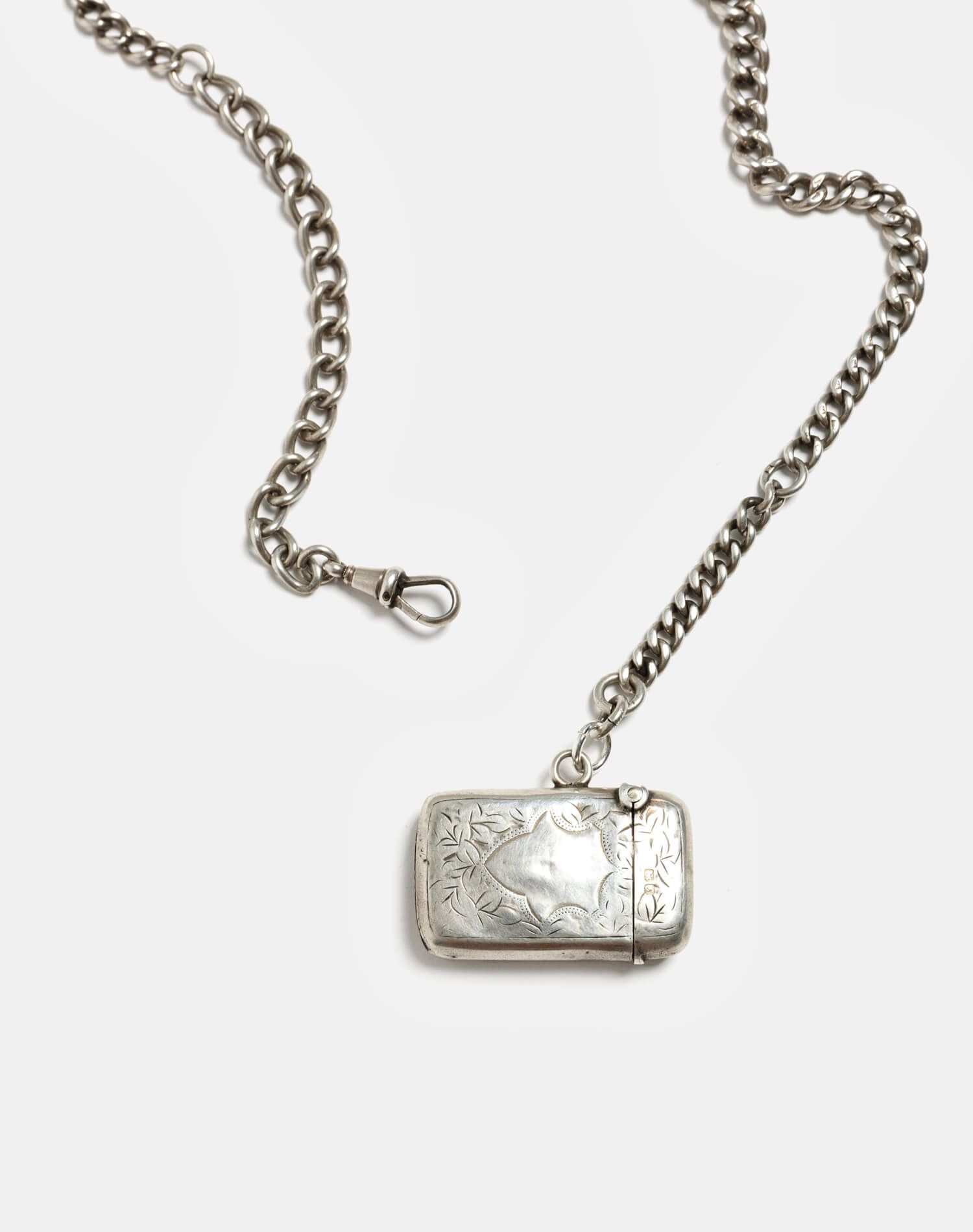 1900s Sterling Victorian Engraveable Match Safe Necklace sold by Re/Done product image thumbnail 5