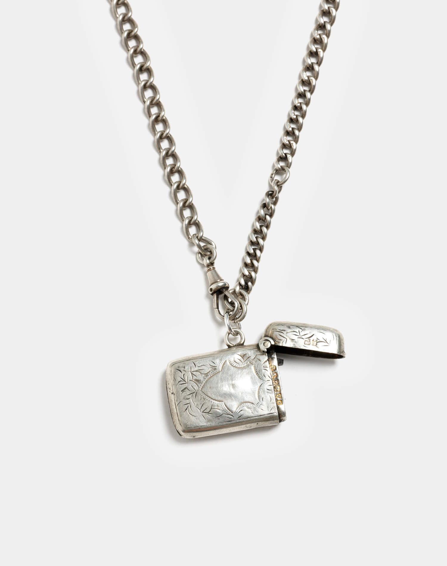 1900s Sterling Victorian Engraveable Match Safe Necklace sold by Re/Done product image thumbnail 3