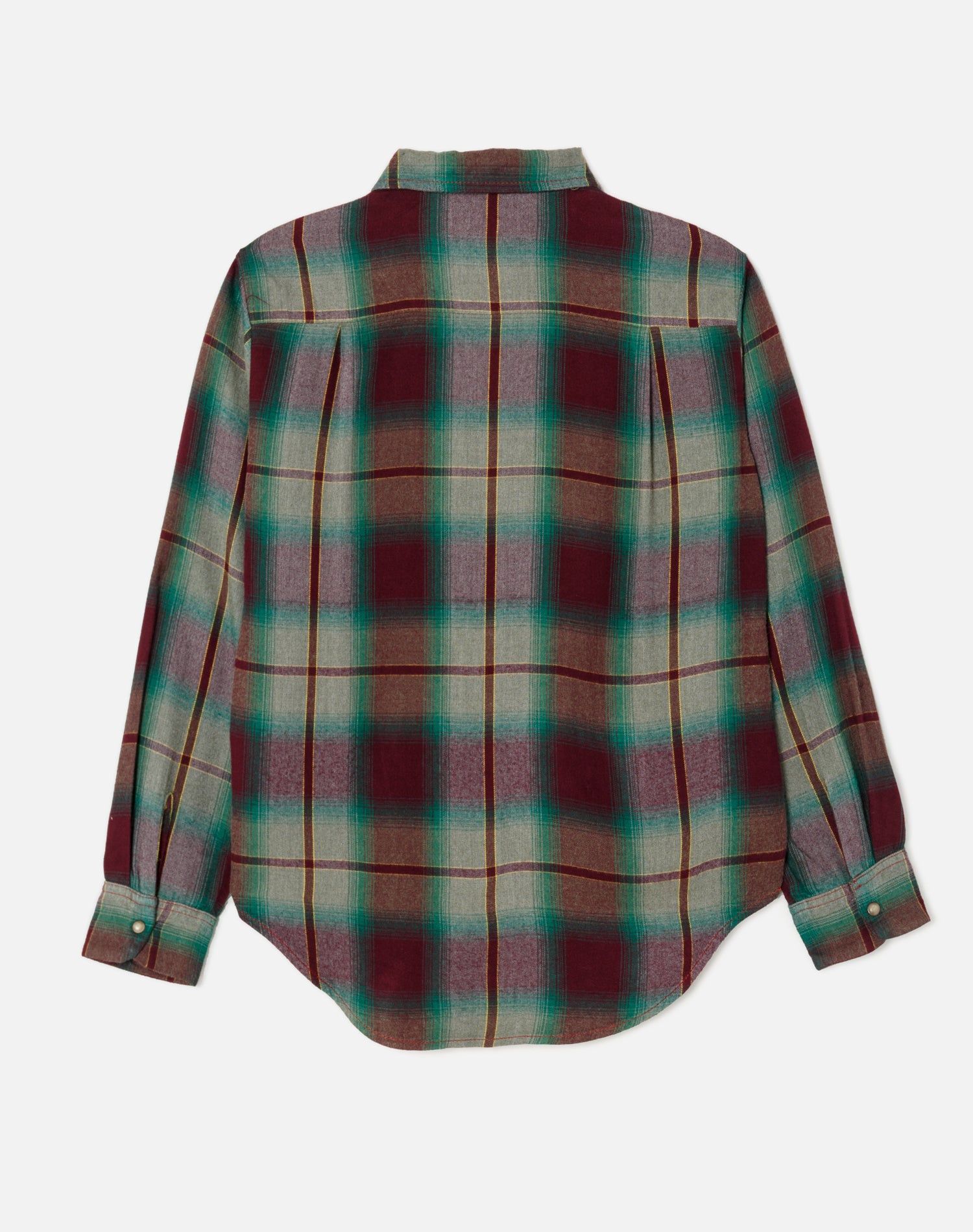 60s Plaid Shirt - Plum Evergreen Plaid sold by Re/Done product image thumbnail 2
