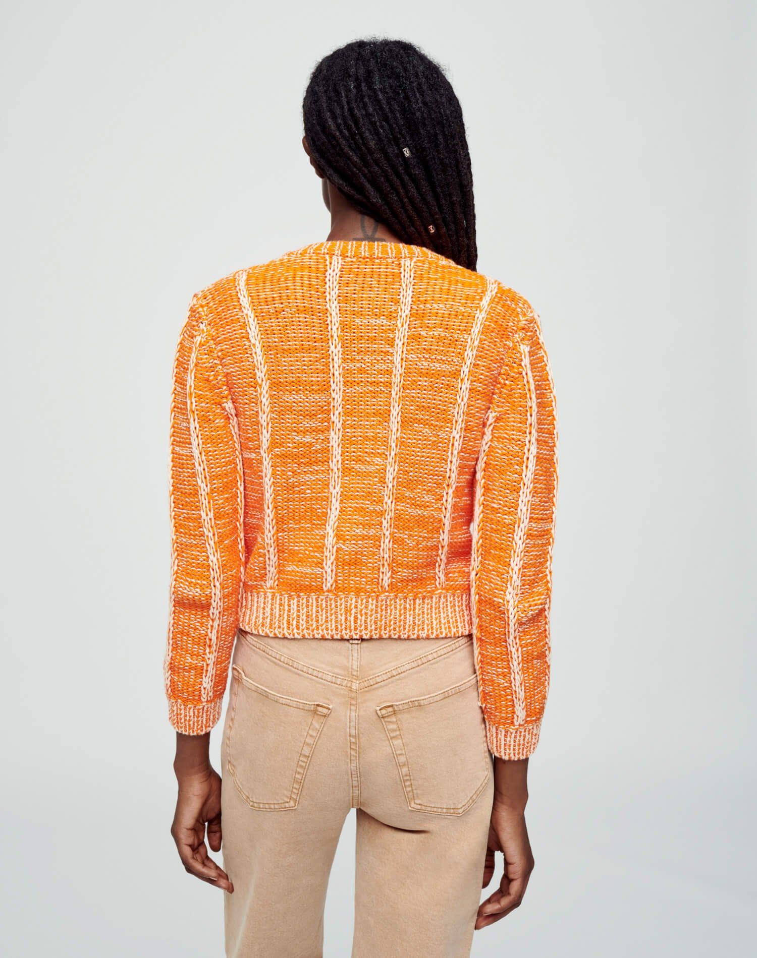 Baby Crewneck Cardigan - Orange Combo sold by Re/Done product image thumbnail 5
