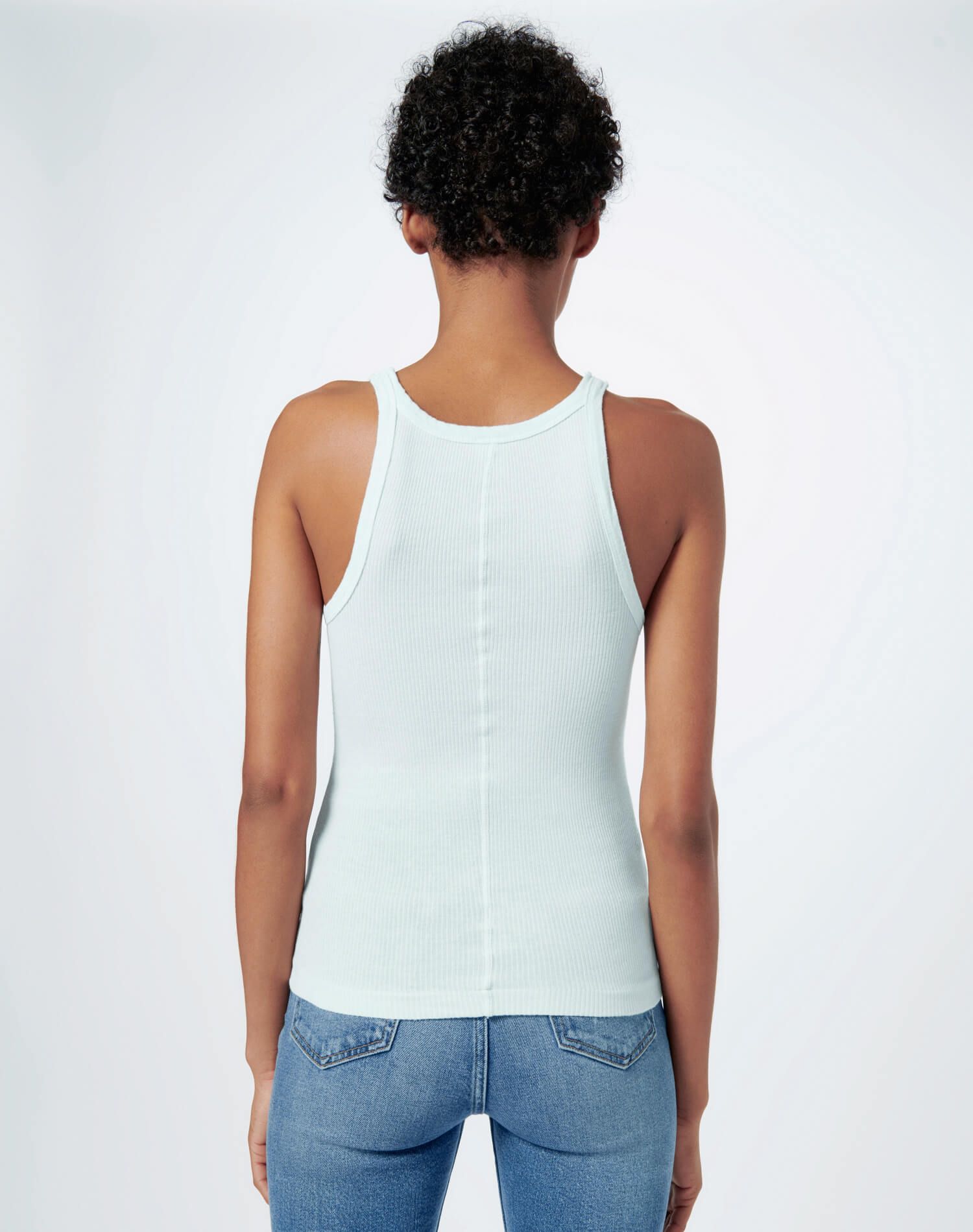 Ribbed Tank - Pale Blue sold by Re/Done product image thumbnail 6