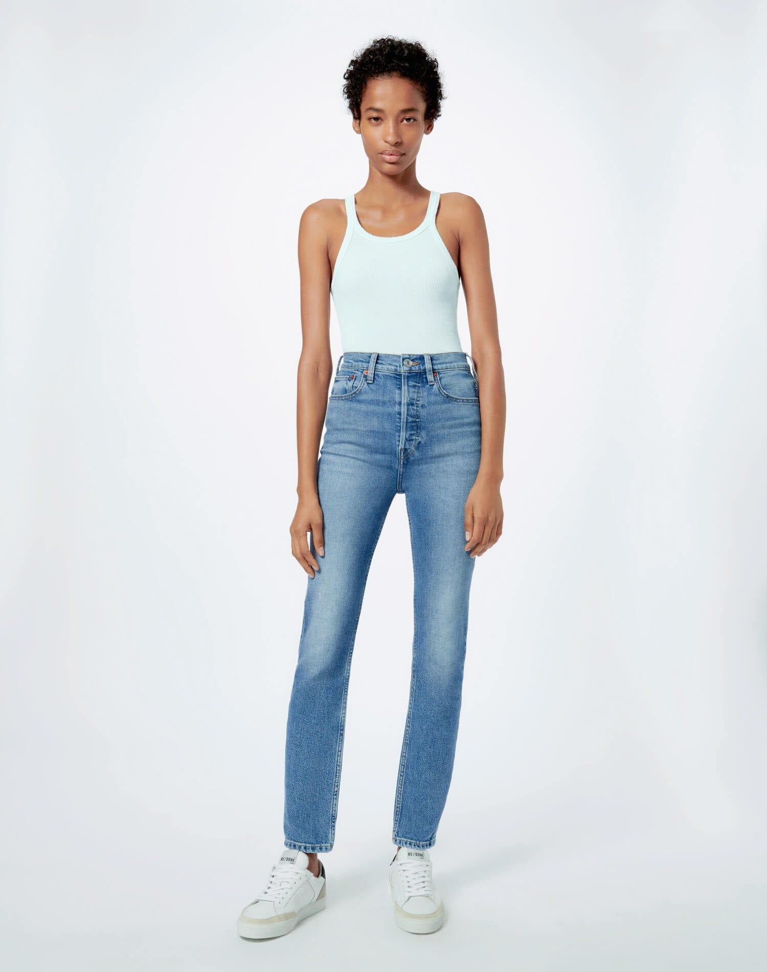 Ribbed Tank - Pale Blue sold by Re/Done product image thumbnail 3