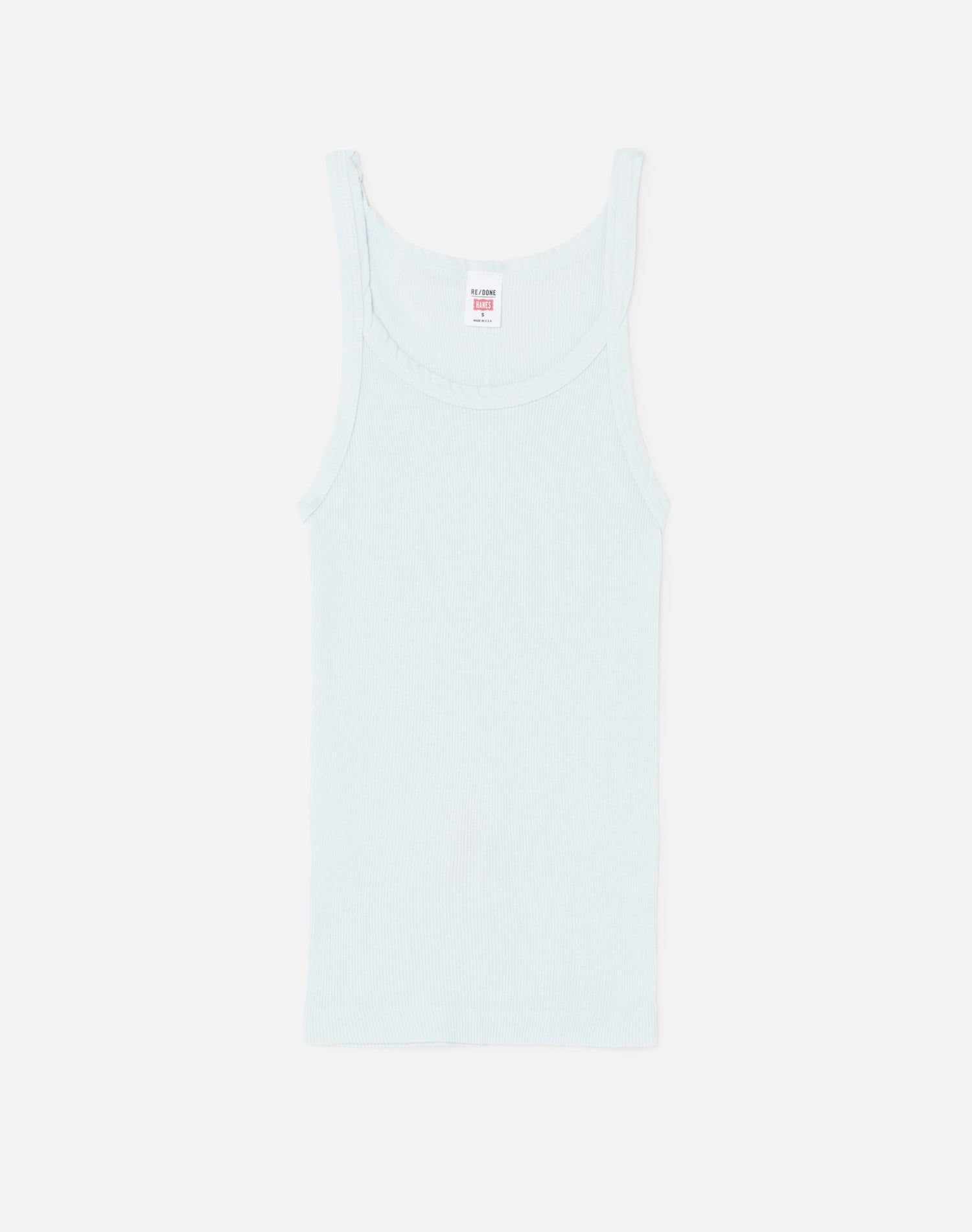 Ribbed Tank - Pale Blue sold by Re/Done