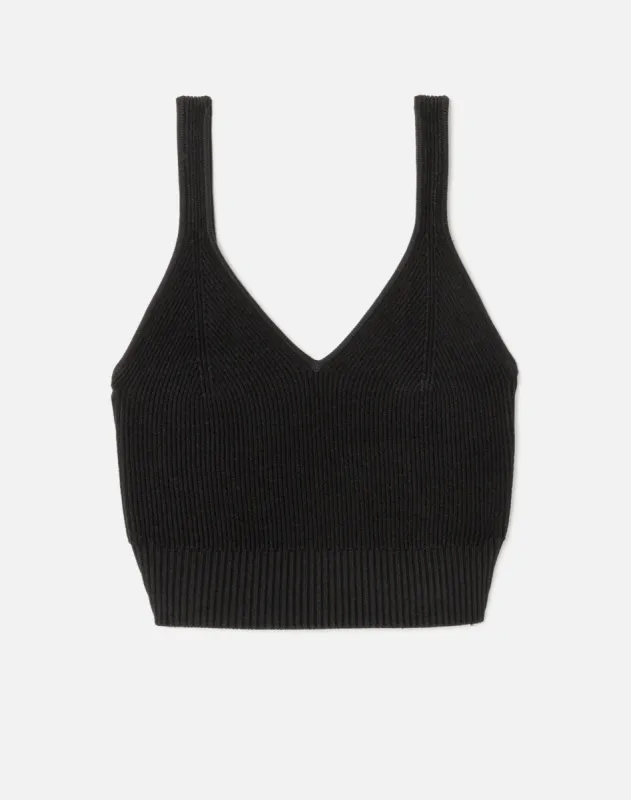 90s Rib Crop Top - Black sold by Re/Done