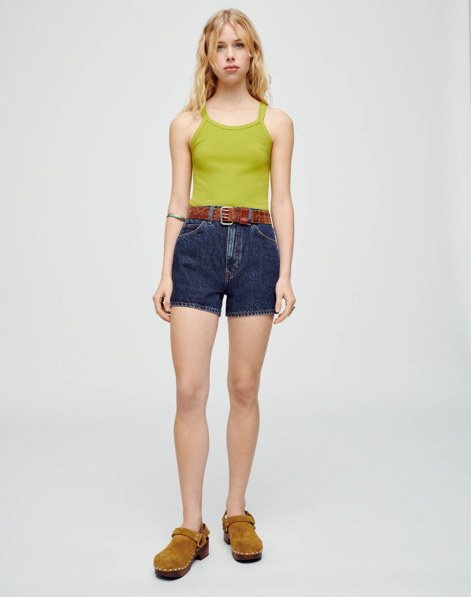 Ribbed Tank - Wasabi sold by Re/Done product image thumbnail 2