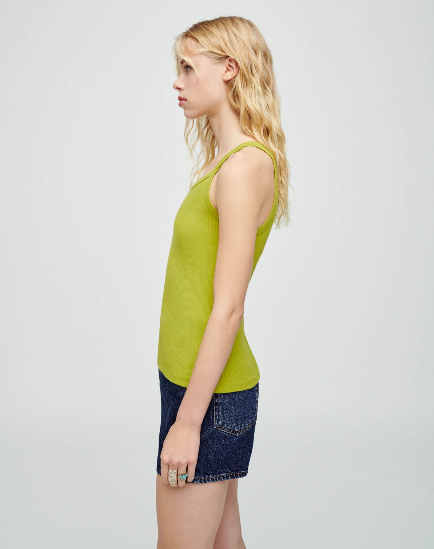 Ribbed Tank - Wasabi sold by Re/Done product image thumbnail 4