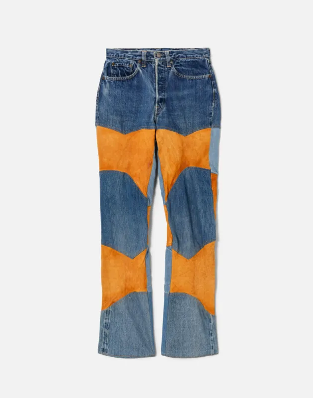 60s Big E Leather Patchwork Levi's 501 - #51 sold by Re/Done