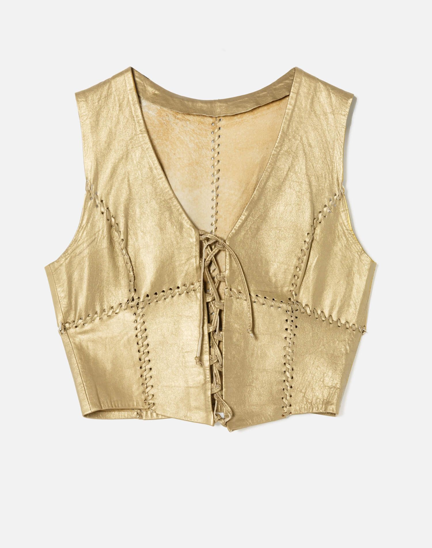 70s Lace Up Top sold by Re/Done