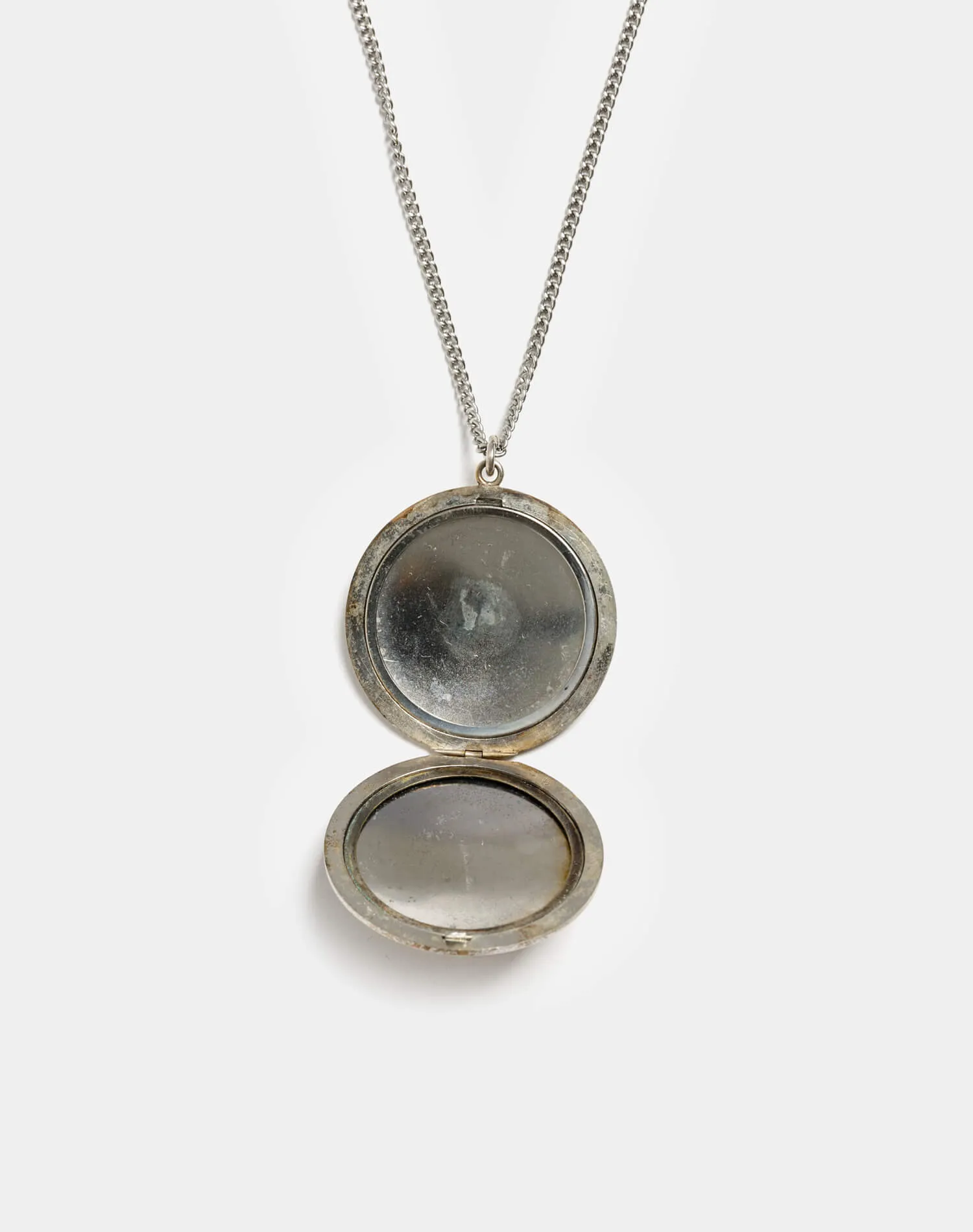 50s Engravable Silver Locket sold by Re/Done product image thumbnail 3