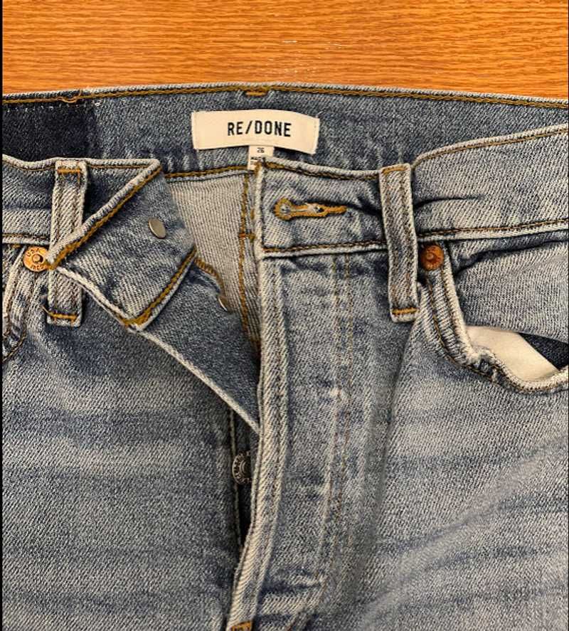 80s Slim Straight in Brisk Blue with Rips sold by Re/Done product image thumbnail 3