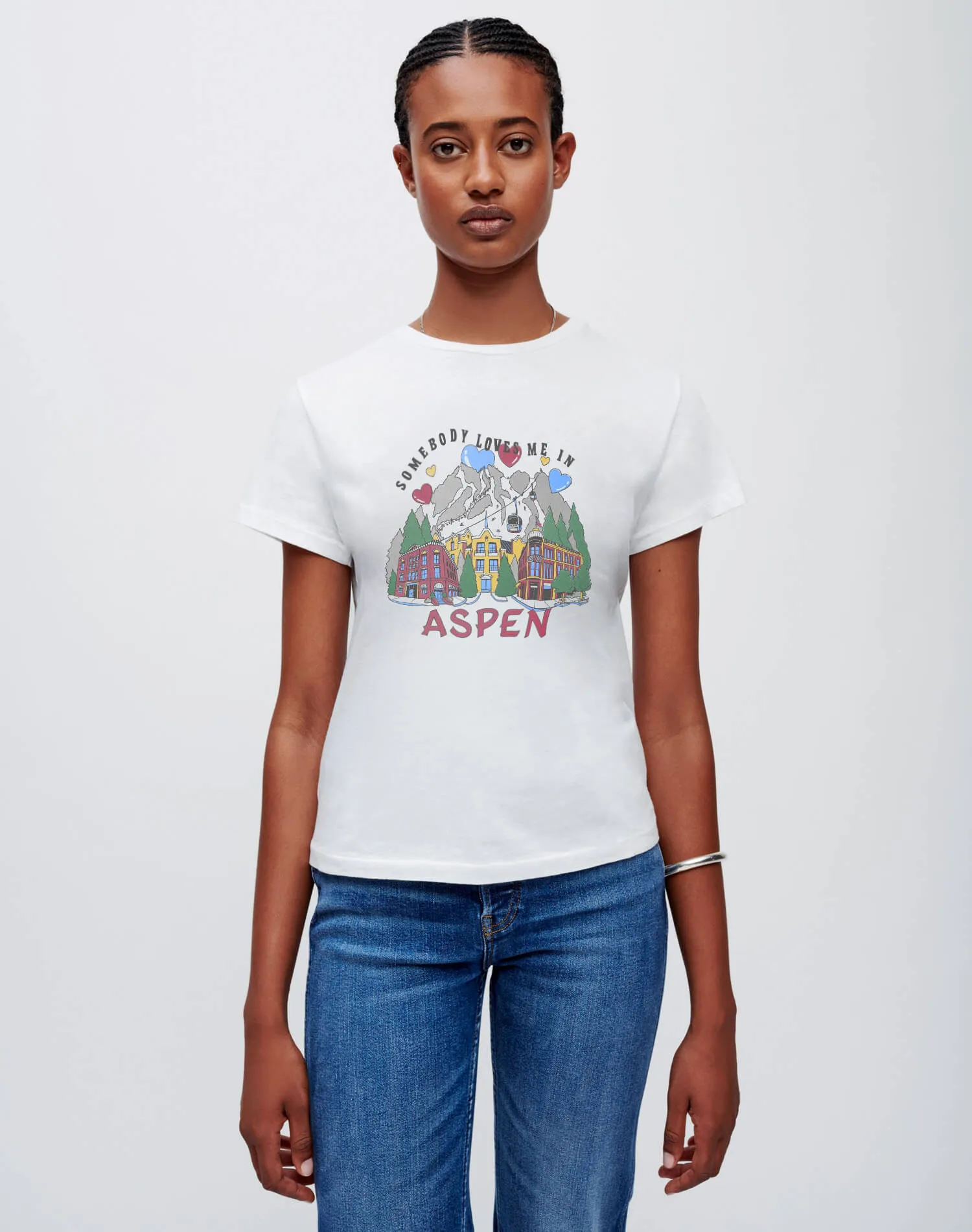 Classic "Aspen" Tee - Vintage White sold by Re/Done