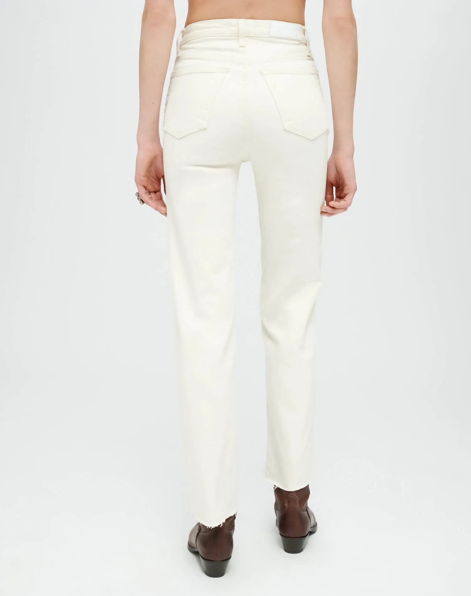 Comfort Stretch High Rise Stove Pipe - Vintage White sold by Re/Done product image thumbnail 4