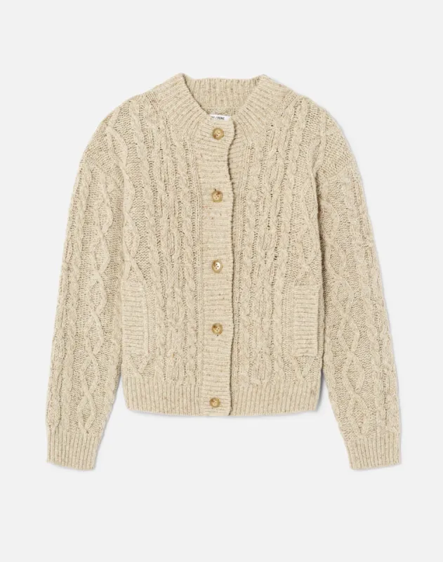 80s Crewneck Cardigan - Vintage Ivory sold by Re/Done