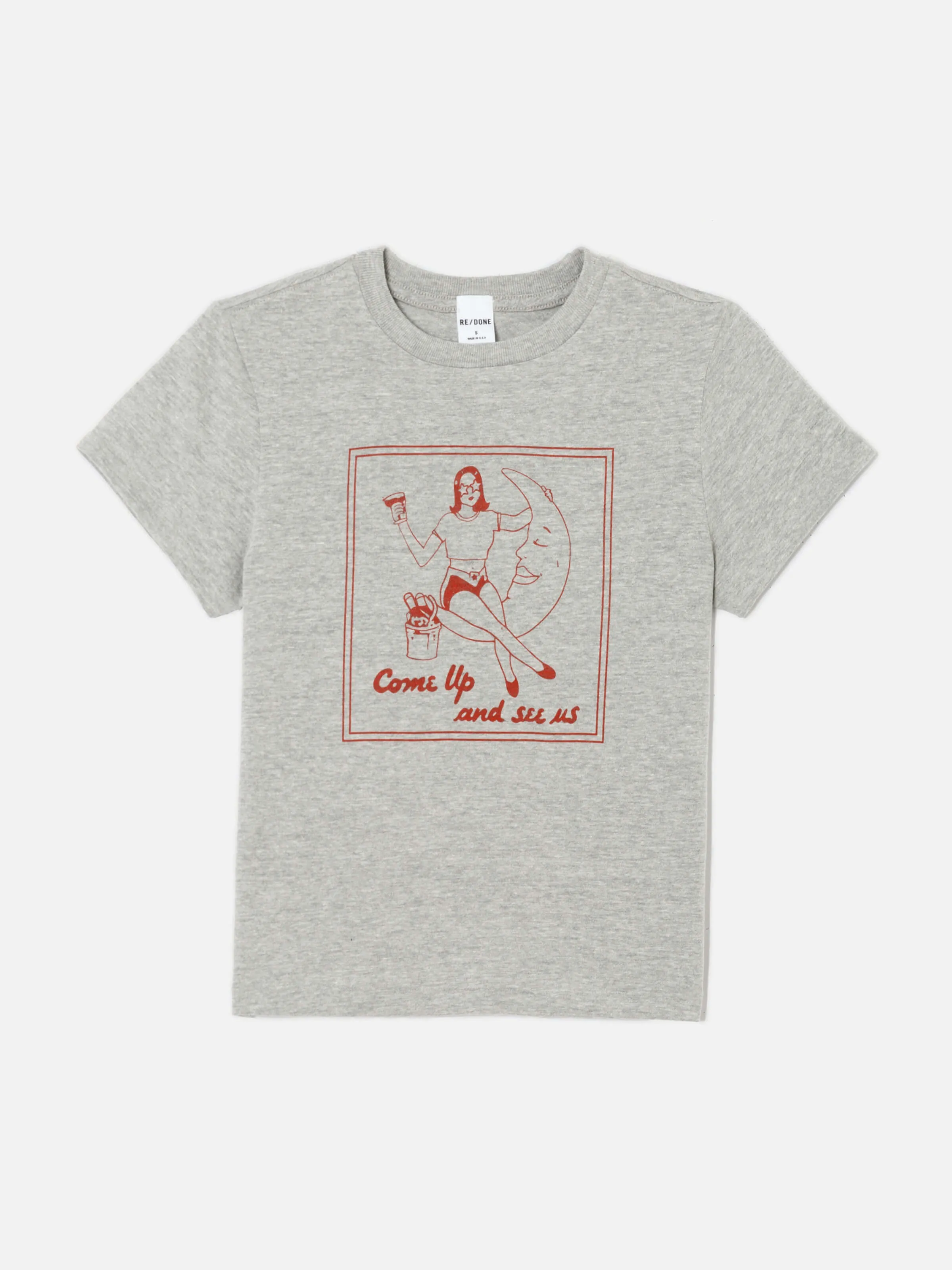 Classic "Come Up" Tee - Heather Grey sold by Re/Done product image thumbnail 4