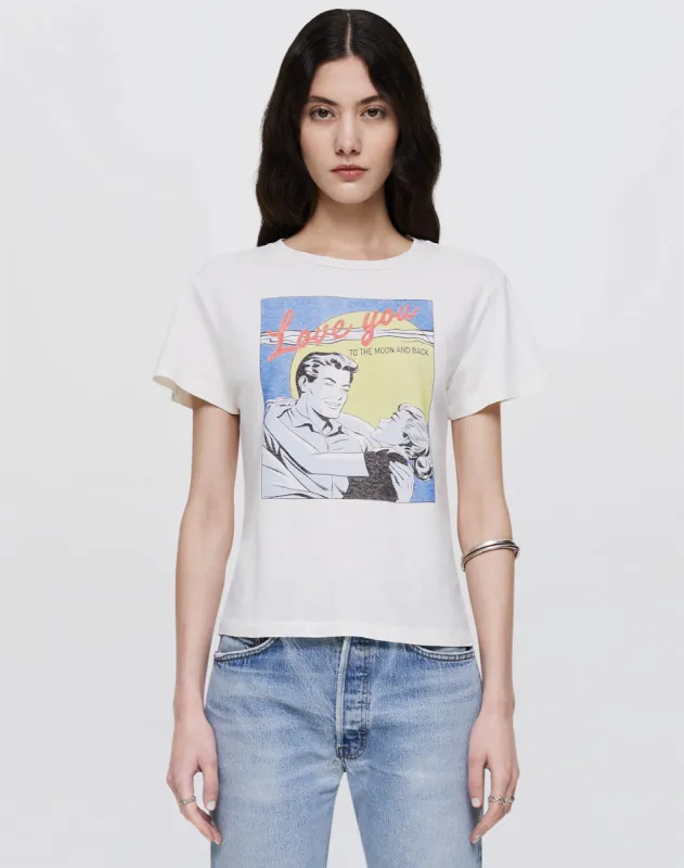 Classic "To The Moon" Tee - Vintage White made by Re/Done