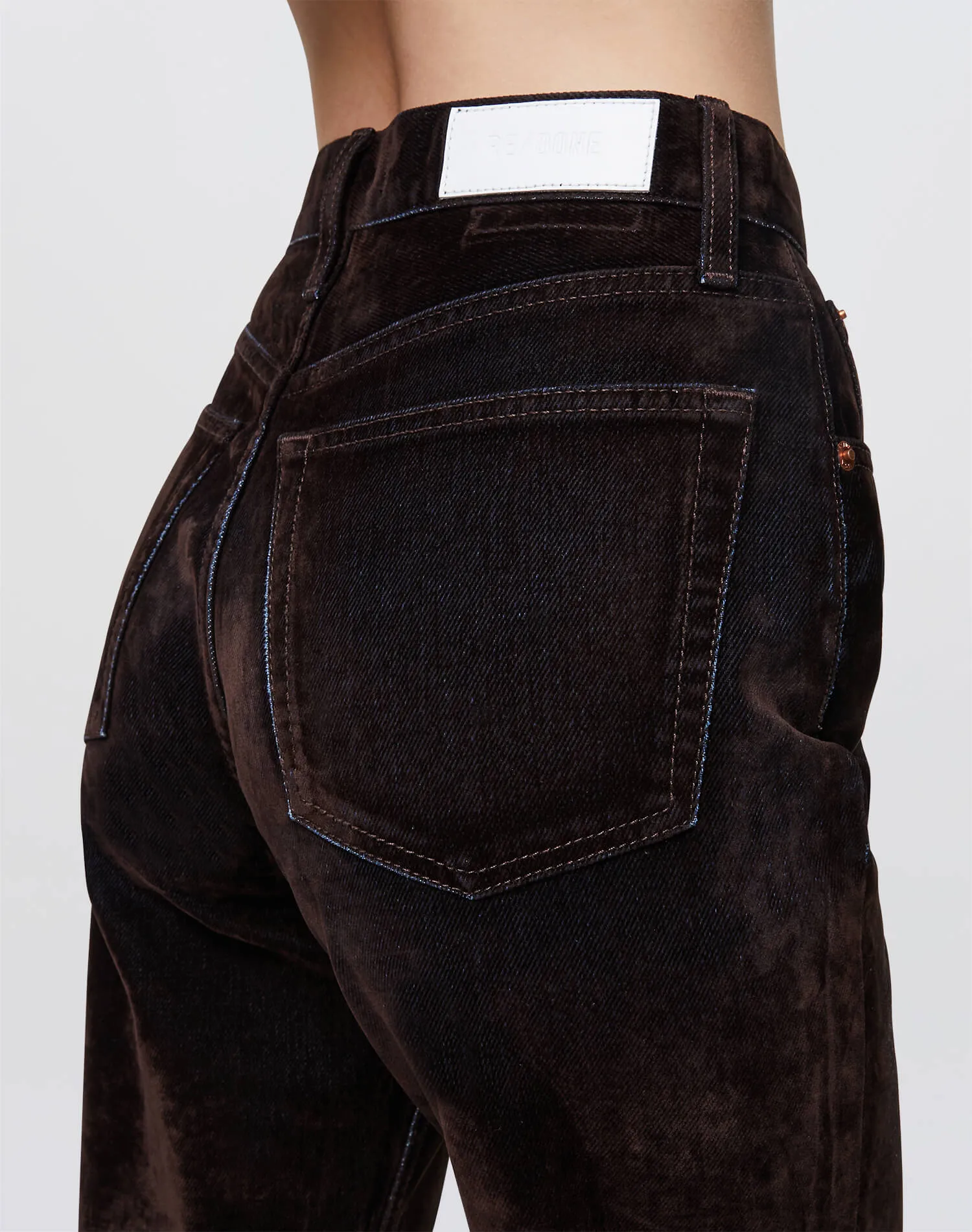 90s High Rise Loose - Brown Flocked sold by Re/Done product image thumbnail 5