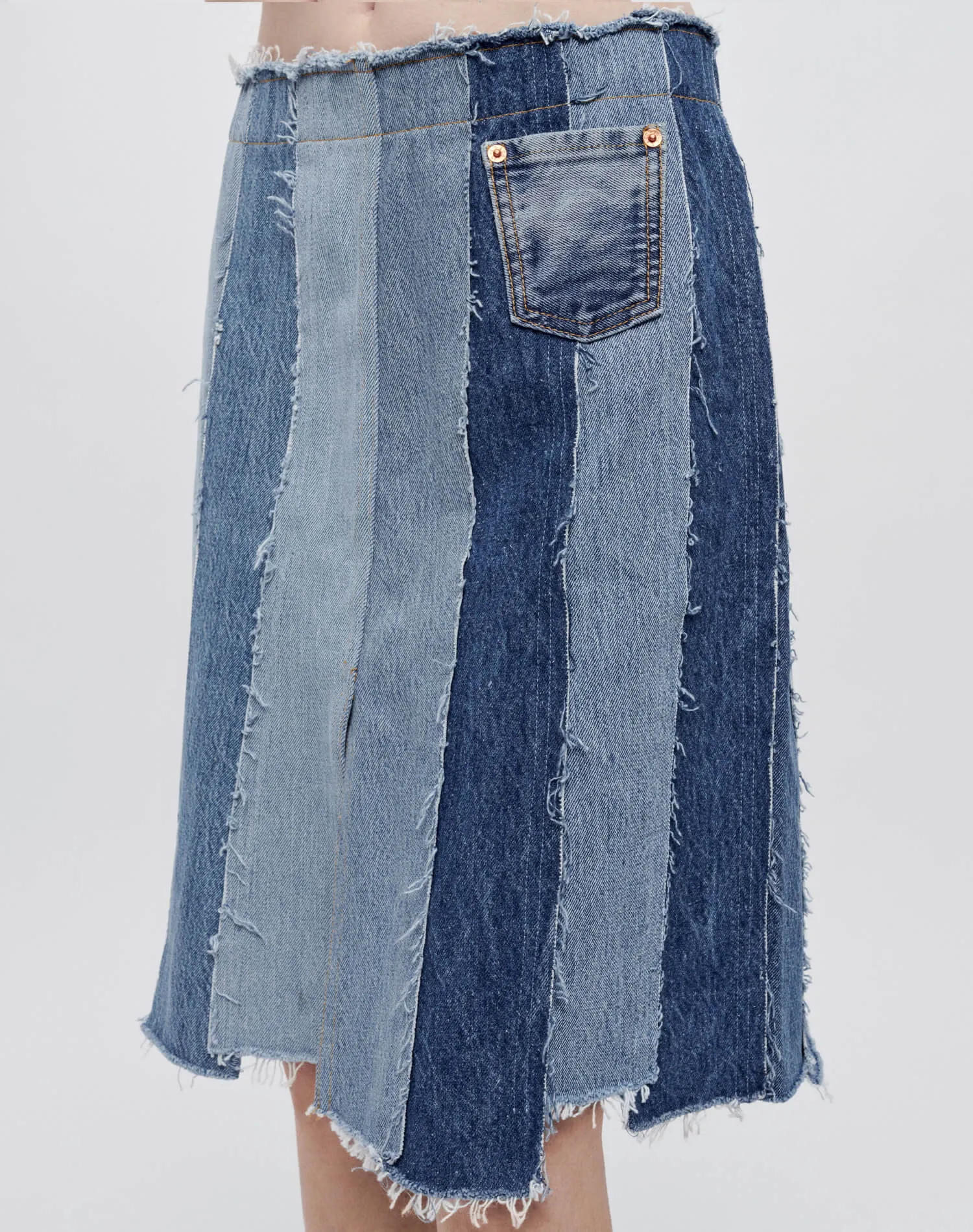 Levi's Stripped Skirt - Indigo sold by Re/Done product image thumbnail 5