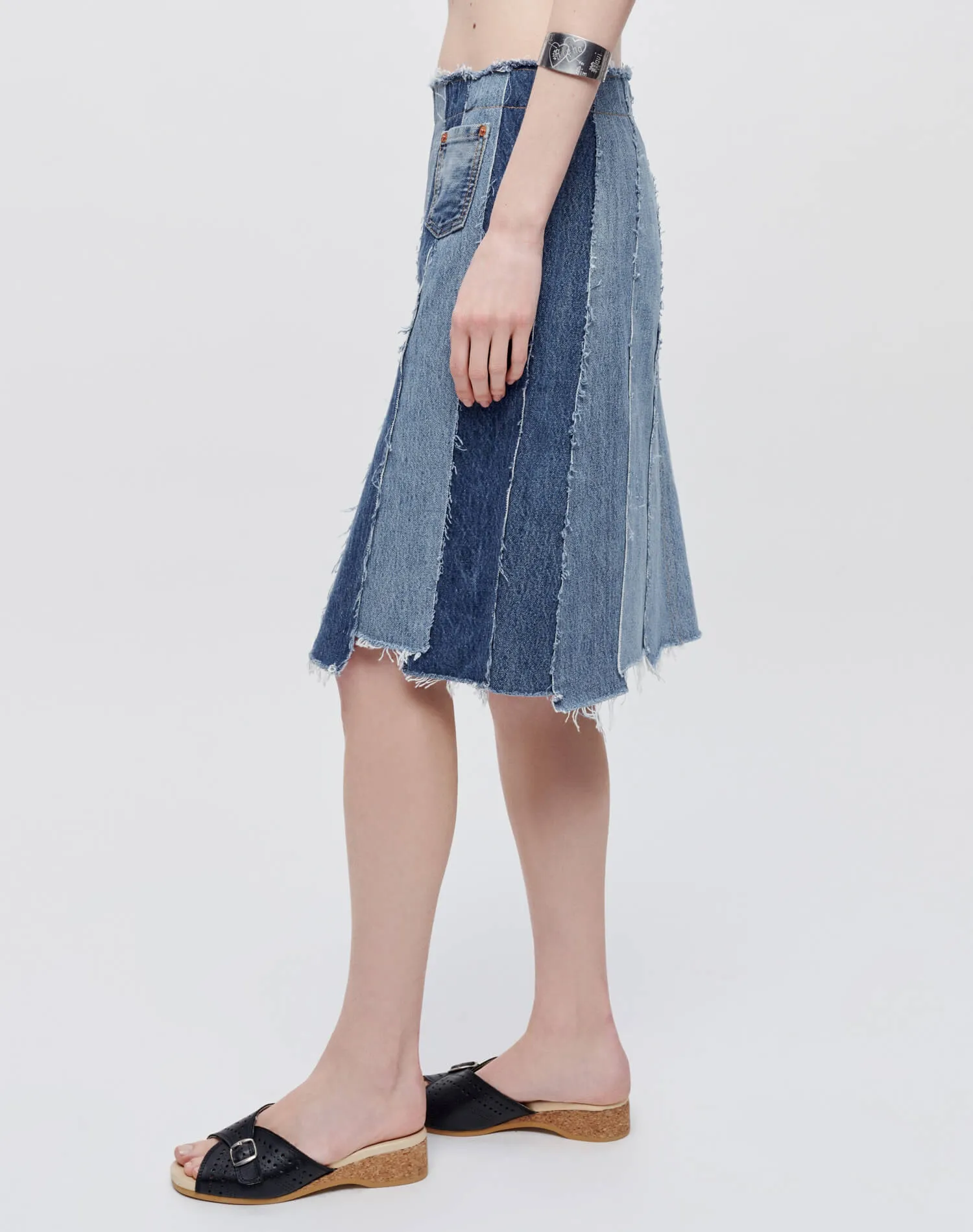 Levi's Stripped Skirt - Indigo sold by Re/Done product image thumbnail 3