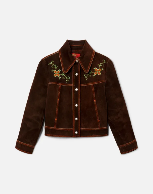 70s Suede Embroidered Jacket sold by Re/Done