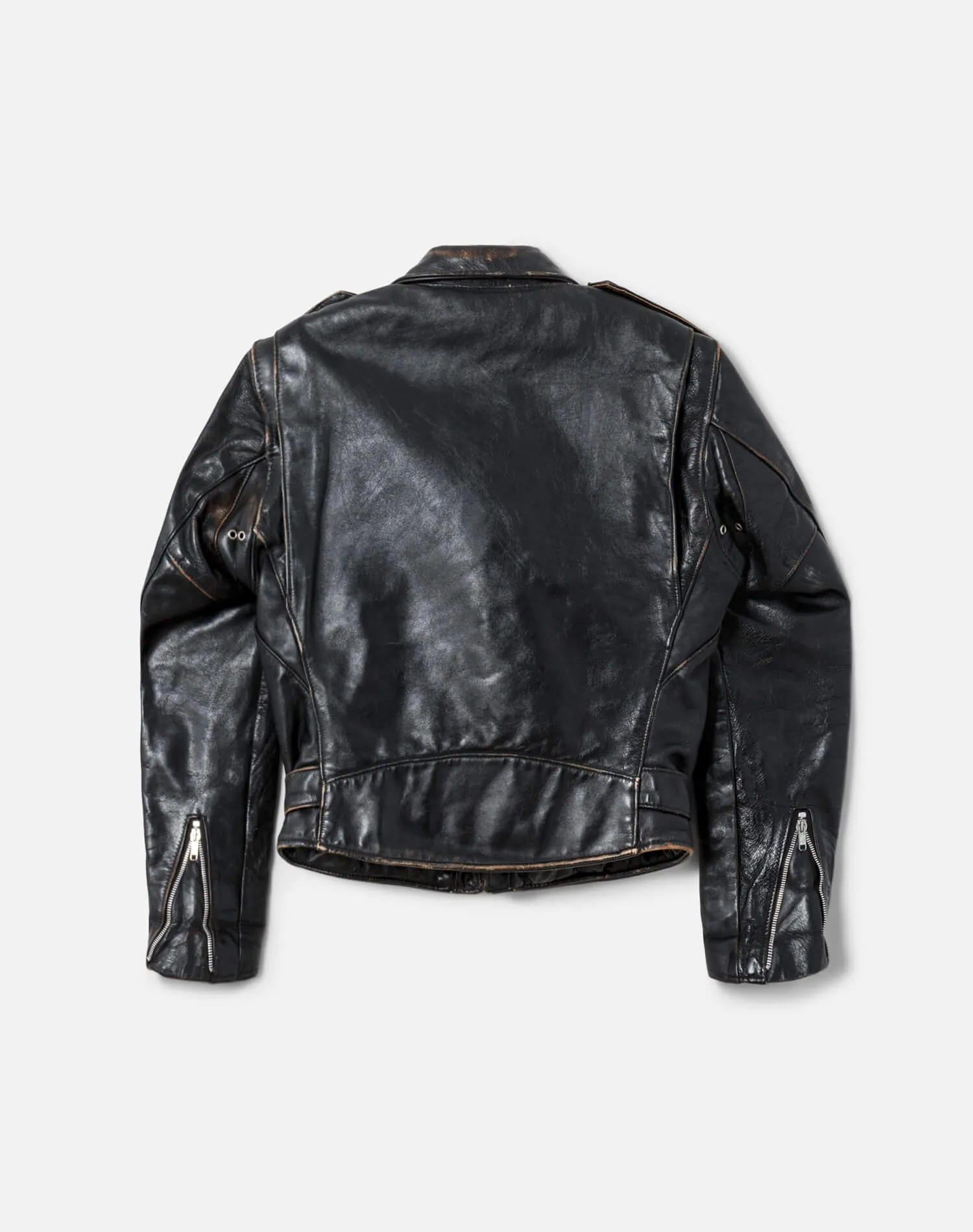 70s Schott Perfecto Belted Leather Moto Jacket sold by Re/Done product image thumbnail 2