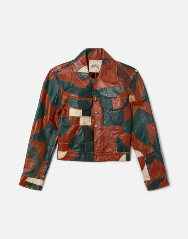 60s Patchwork Leather Jacket sold by Re/Done
