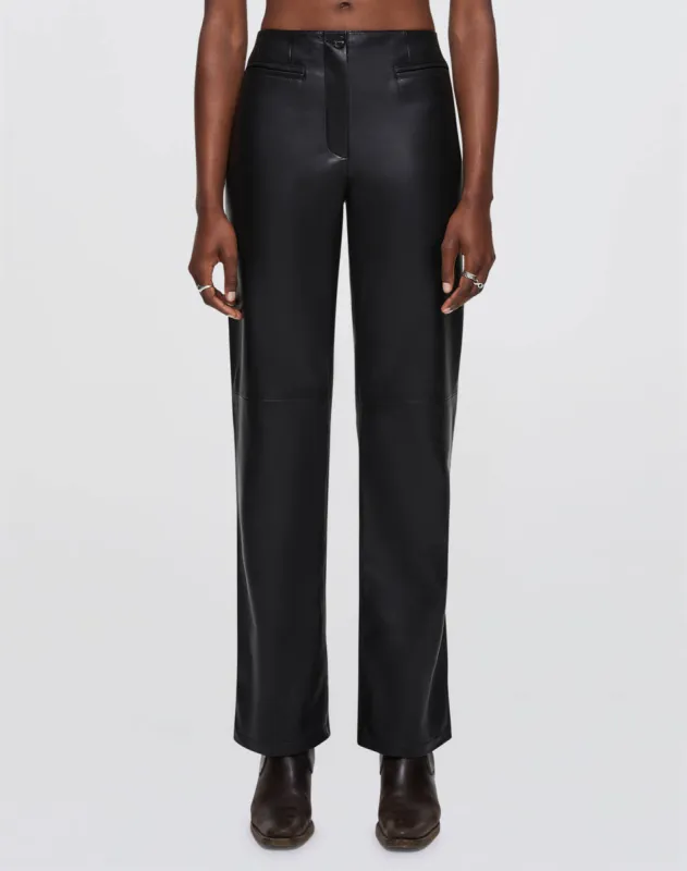 Western Leather Pant - Black made by Re/Done