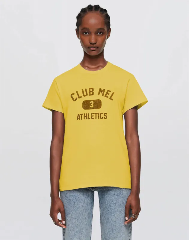 Tubular "Club Mel" Tee - Golden Yellow made by Re/Done