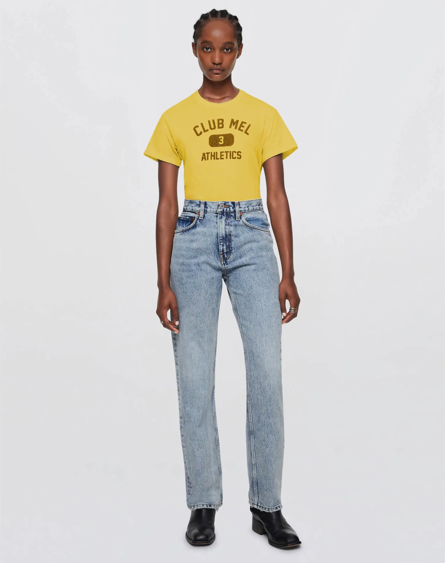 Tubular "Club Mel" Tee - Golden Yellow sold by Re/Done product image thumbnail 3