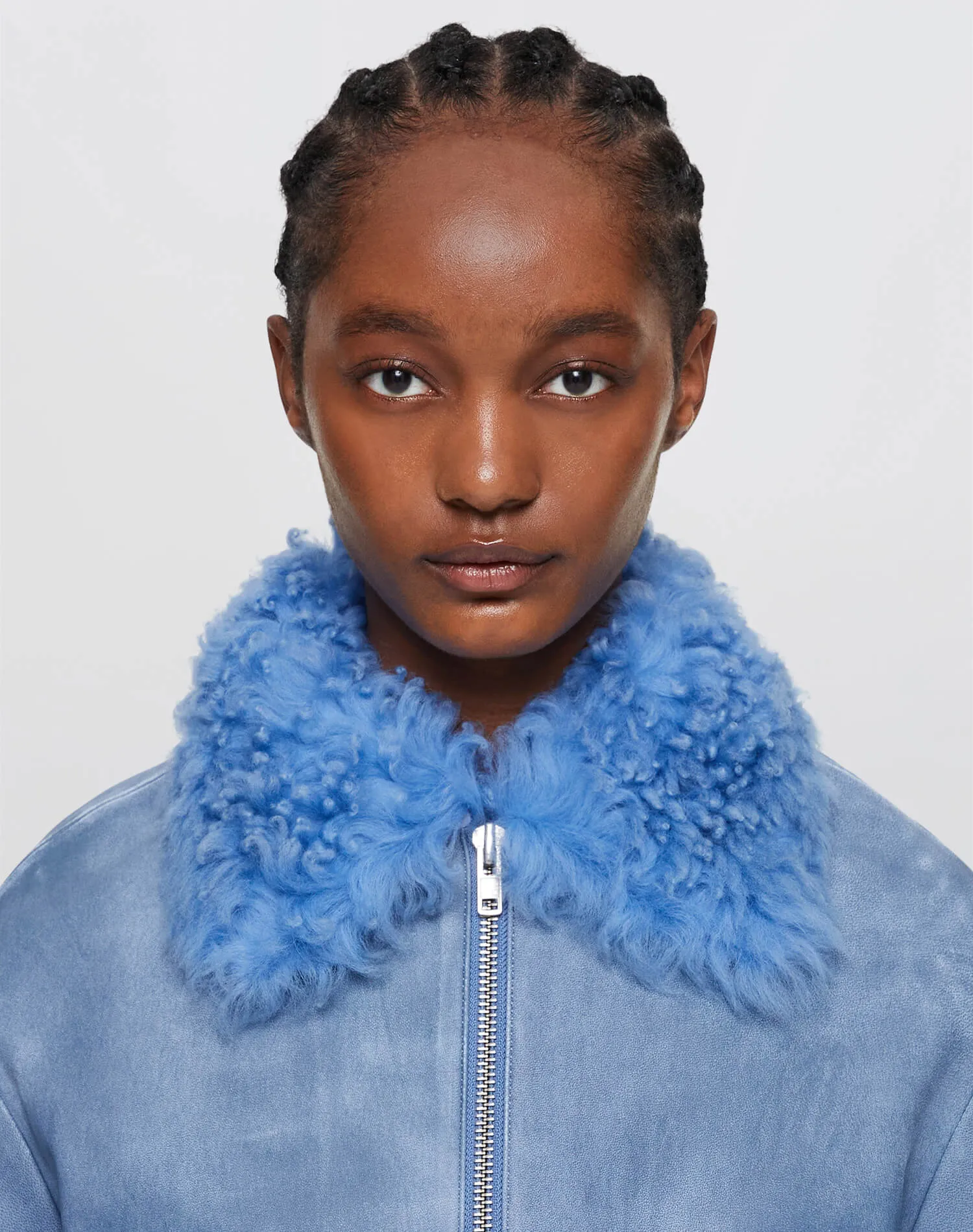 Distressed Aviator Shearling - Stone Blue sold by Re/Done product image thumbnail 3