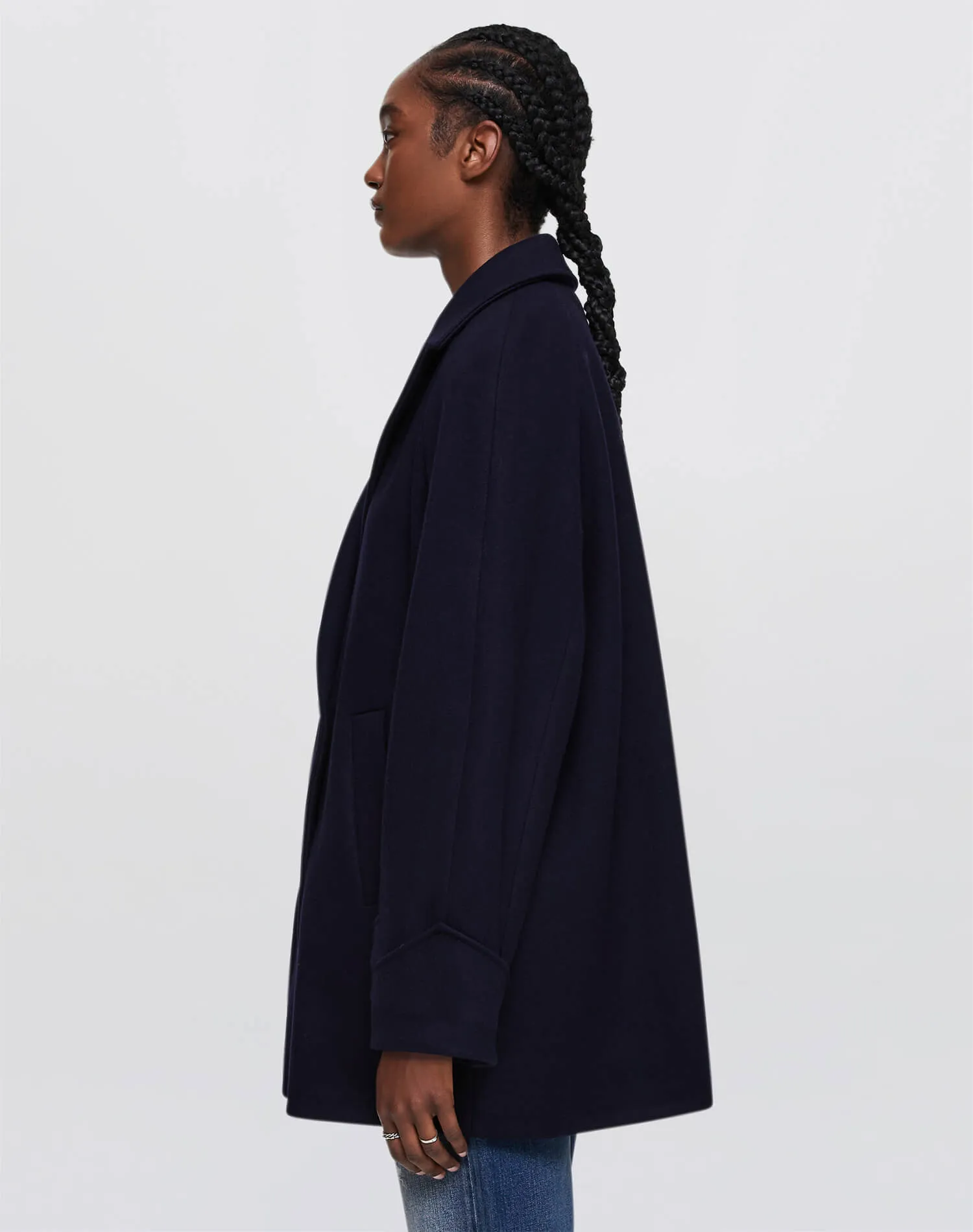 Oversized Peacoat - Navy sold by Re/Done product image thumbnail 4