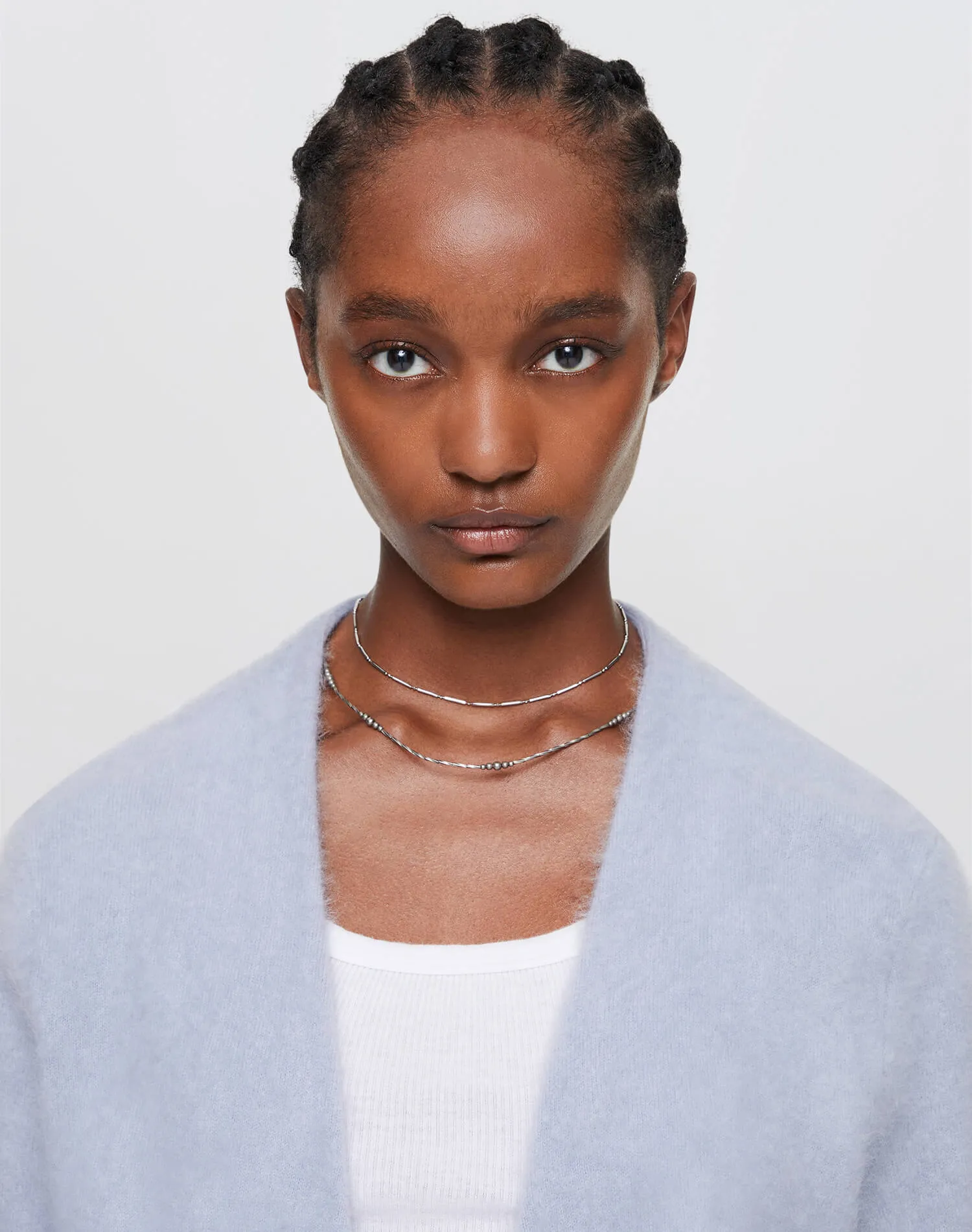 Brushed Cashmere Tailored Cardi - Stone Blue sold by Re/Done product image thumbnail 3