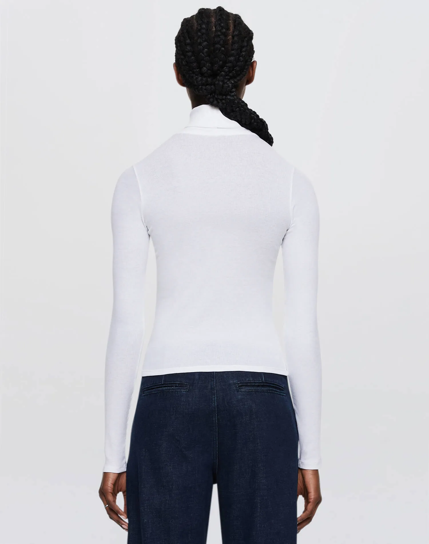Ribbed Turtleneck - White sold by Re/Done product image thumbnail 5