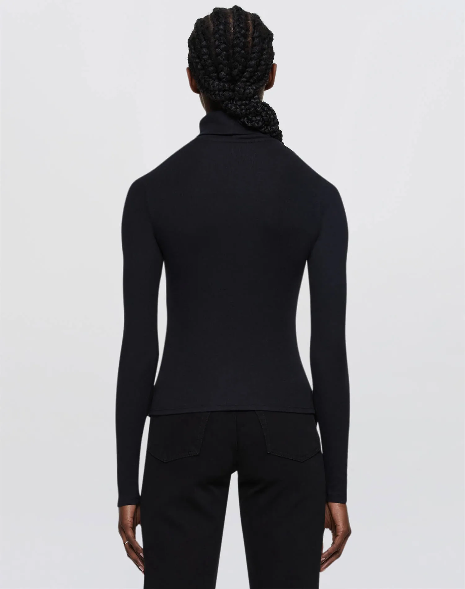 Ribbed Turtleneck - Black sold by Re/Done product image thumbnail 4