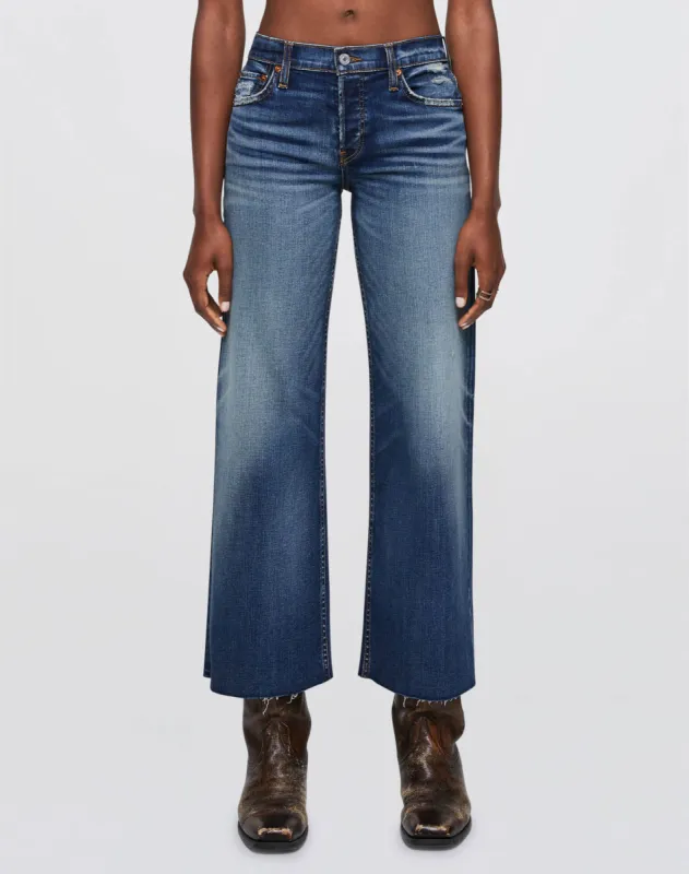 Mid Rise Wide Leg Crop - Indigo Grind sold by Re/Done