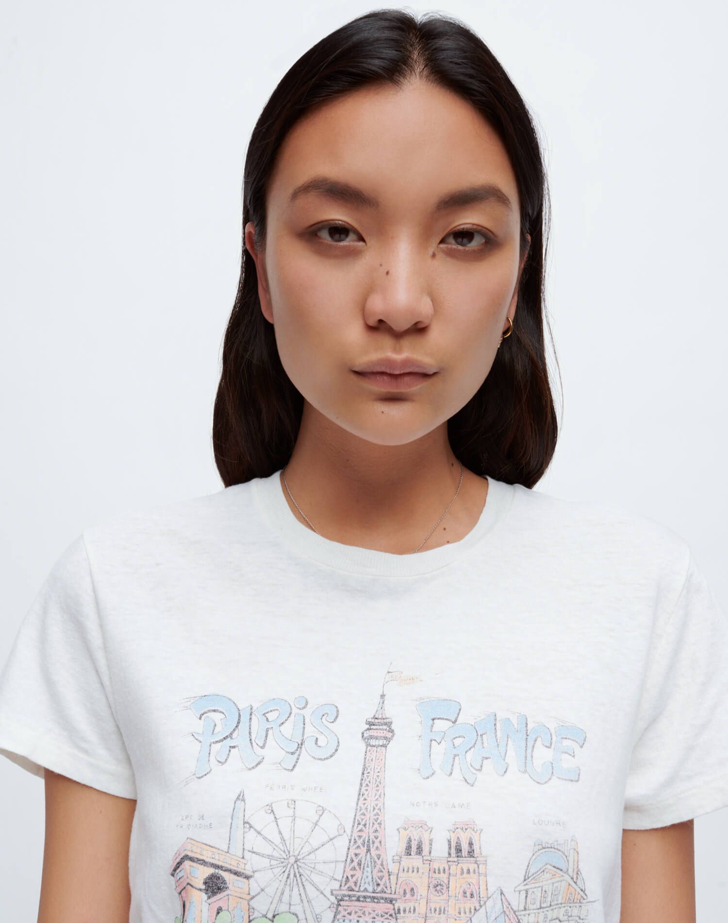 70s Loose "Paris France" Tee - Vintage White sold by Re/Done product image thumbnail 3