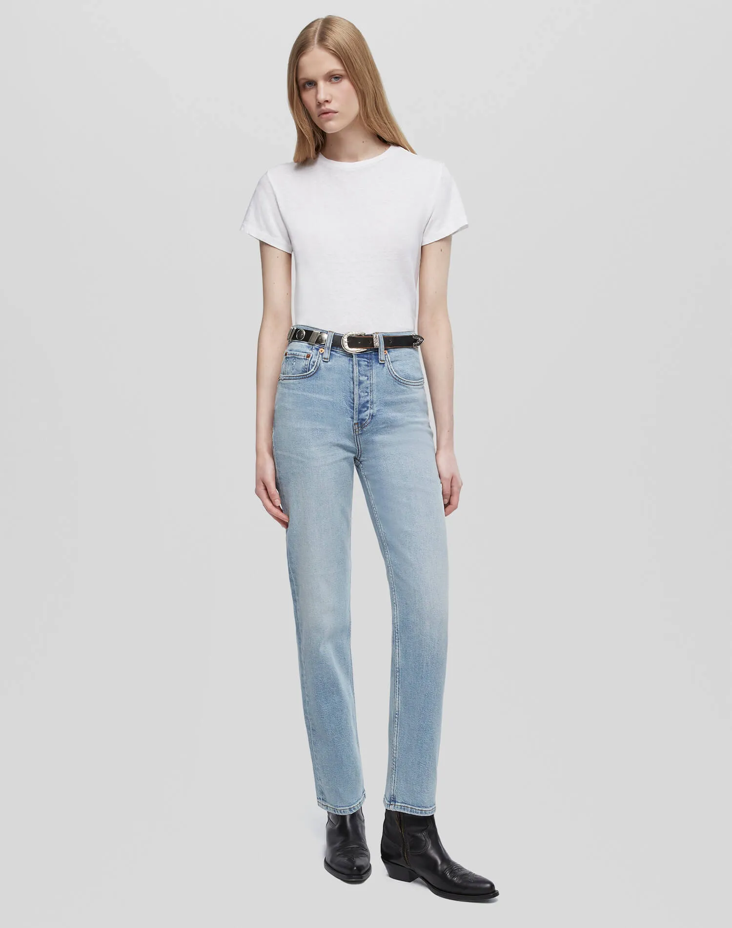 Comfort Stretch 70s Stove Pipe - Undertow sold by Re/Done product image thumbnail 2