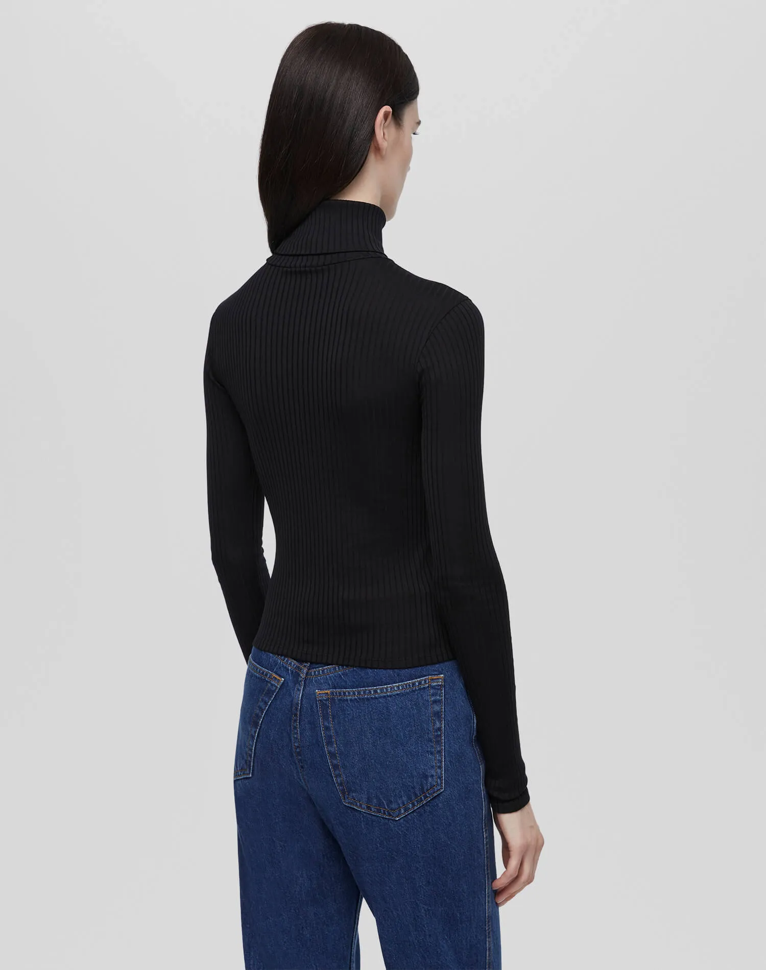 Hanes Ribbed Turtleneck - Black sold by Re/Done product image thumbnail 3