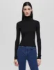 Hanes Ribbed Turtleneck - Black sold by Re/Done