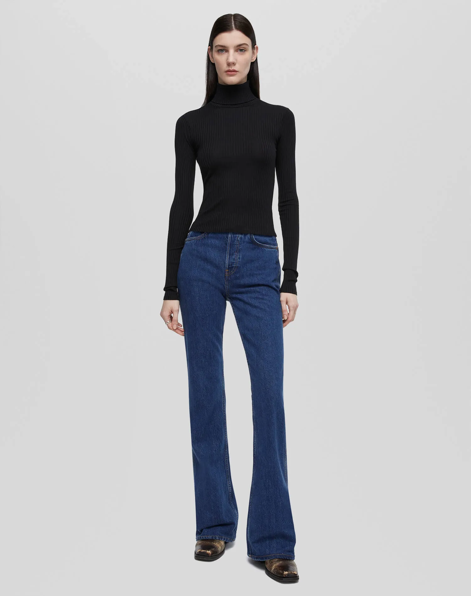 Hanes Ribbed Turtleneck - Black sold by Re/Done product image thumbnail 2