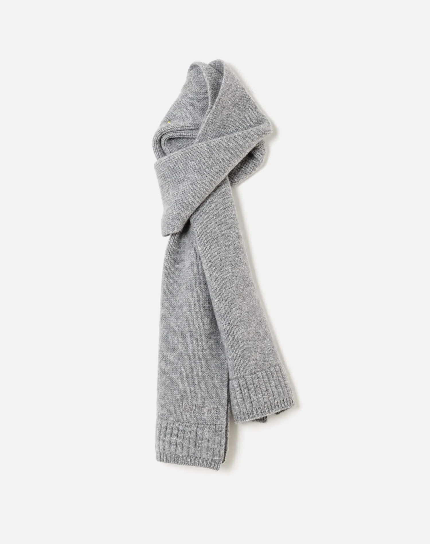 Cashmere Rib Scarf - Grey Heather sold by Re/Done product image thumbnail 4