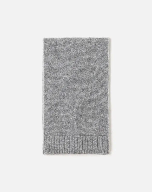 Cashmere Rib Scarf - Grey Heather sold by Re/Done