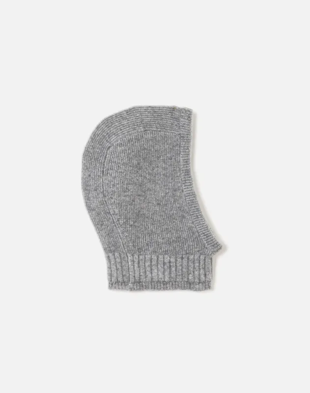 Cashmere Rib Balaclava - Grey Heather sold by Re/Done