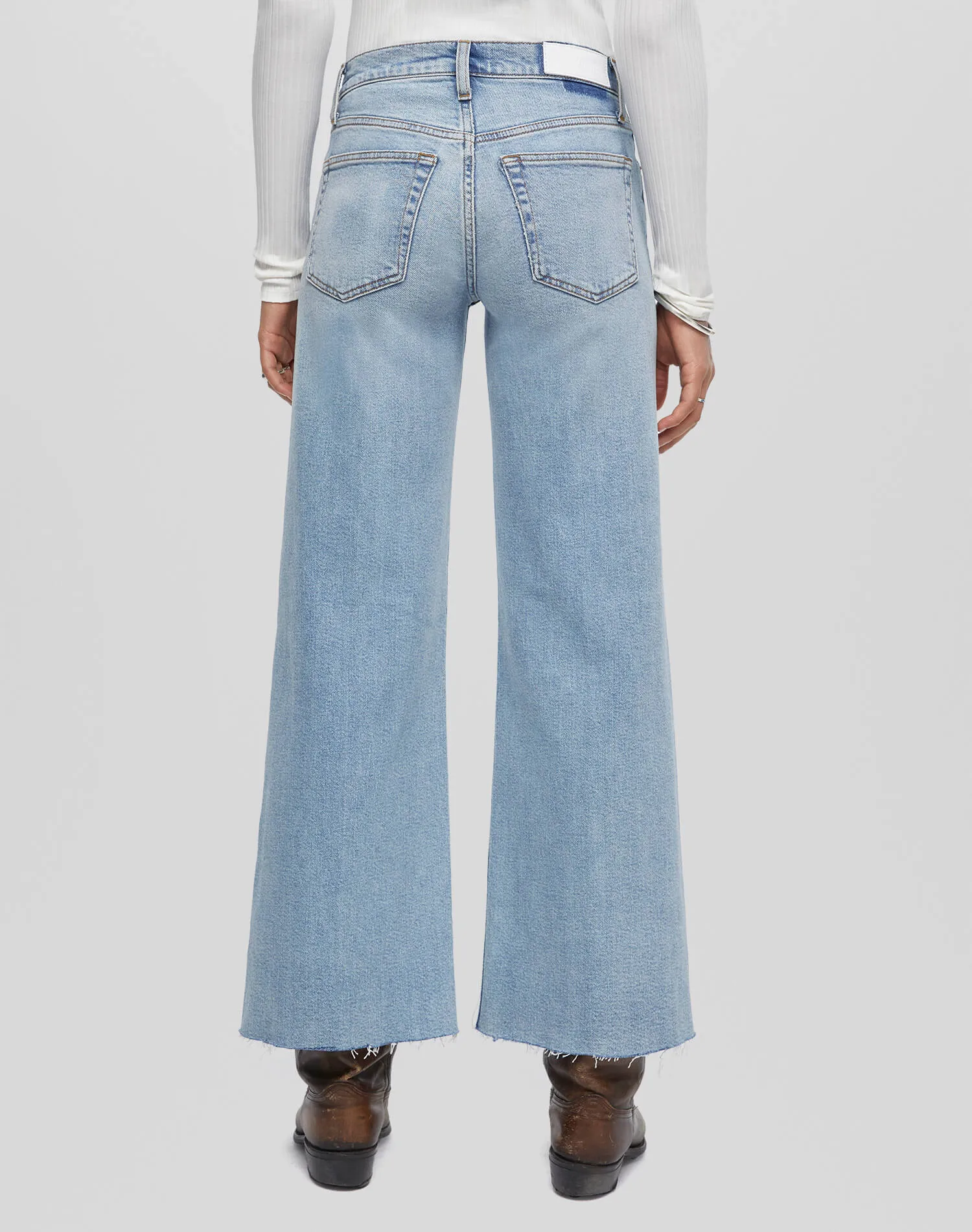 Comfort Stretch Mid Rise Wide Leg Crop - Undertow sold by Re/Done product image thumbnail 4