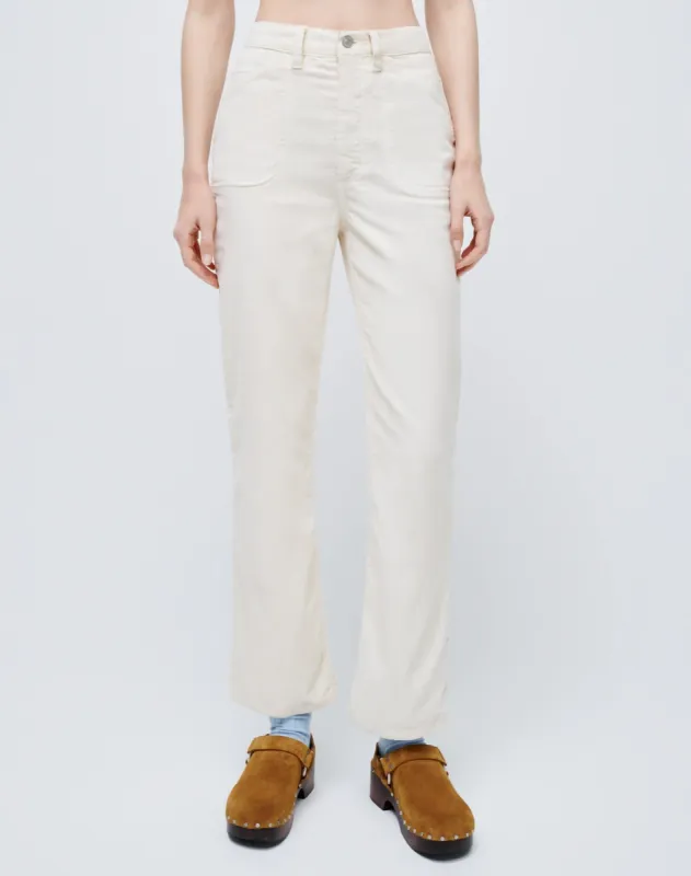 70s Corduroy Pocket Loose Flare - Vintage Ivory made by Re/Done