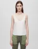 Hanes Sheer Spaghetti Strap Tank - Optic White sold by Re/Done